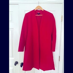 Donna Karan Power Red Long Blazer Topper